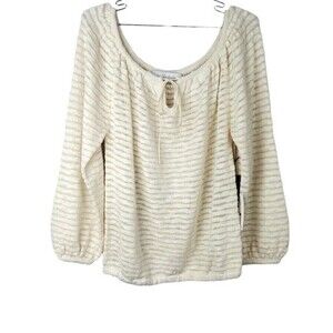 Callahan REVOLVE New Long Sleeve Knit Off Shoulder Cream Sweater
